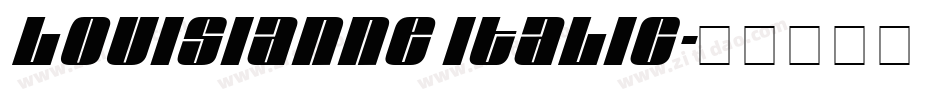 Louisianne Italic字体转换